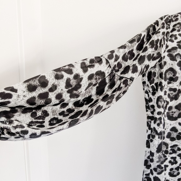 Michael Kors black and white leopard blouse - Picture 3 of 4